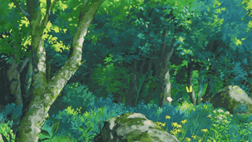 A Painting Of A Rabbit 'S Ears With A Heart In The Middle GIF