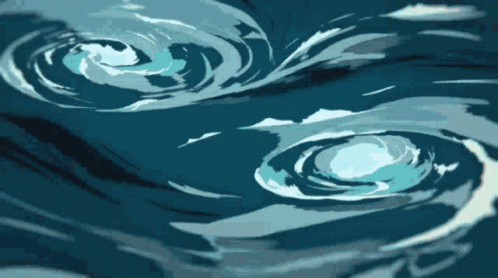 A Painting Of A Swirl In The Water GIF
