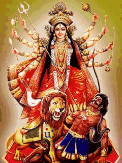 A Painting Of A Woman Holding A Sword Standing Next To A Lion And A Man With A Snake . GIF