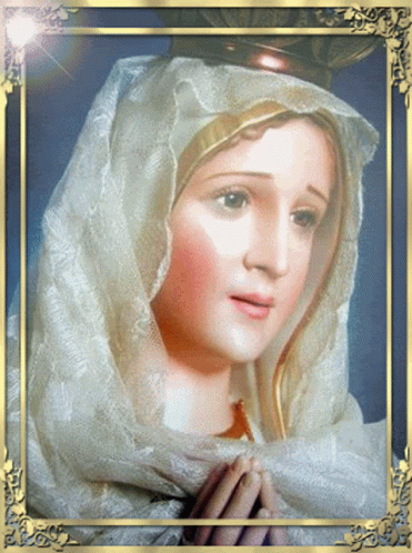 A Painting Of A Woman Wearing A White Veil GIF