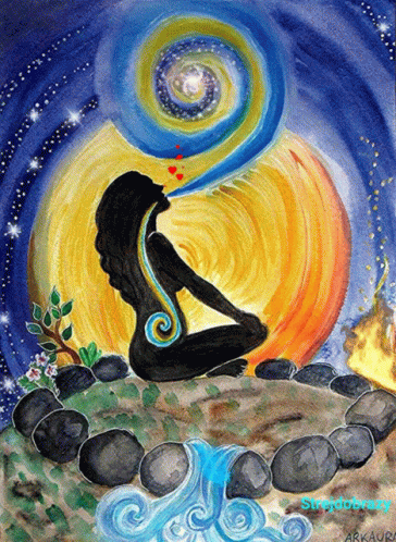 a painting of a woman with a swirl coming out of her mouth is titled sleepobrity