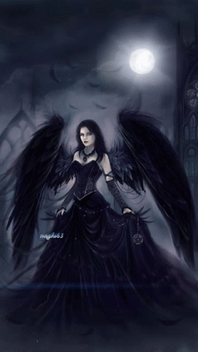 Woman With Black Wings Maggie63 GIF