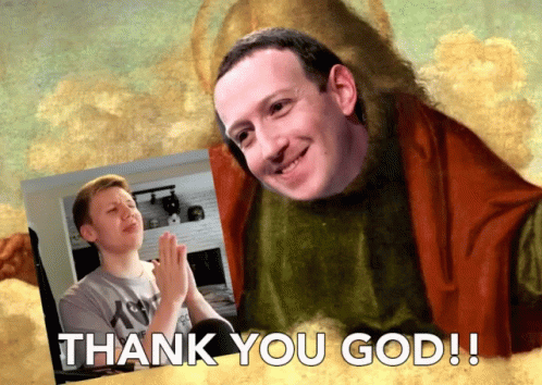 A Painting Of Jesus And A Boy With The Words Thank You God On The Bottom GIF