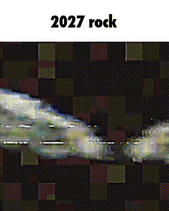 A Painting With The Words 2027 Rock On The Top GIF