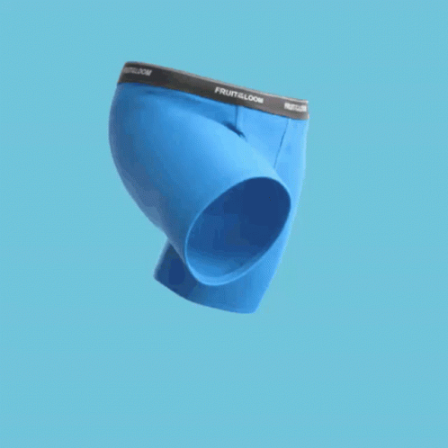 A Pair Of Blue Fruit Of The Loom Underwear GIF