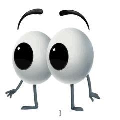 A Pair Of Eyes With Arms And Legs On A White Background . GIF