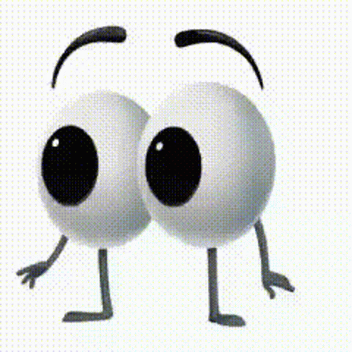 A Pair Of Googly Eyes With Arms And Legs . GIF