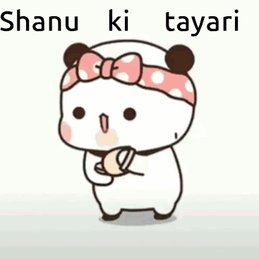 A Panda Bear Is Looking At Himself In A Mirror And Applying Lipstick . GIF
