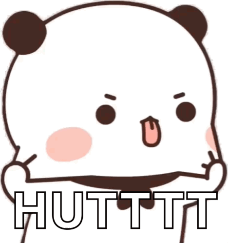 A Panda Bear Is Making A Funny Face And Saying Huttt GIF
