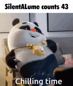 A Panda Bear Is Sitting On A Couch With A Bag Of Chips In His Mouth GIF