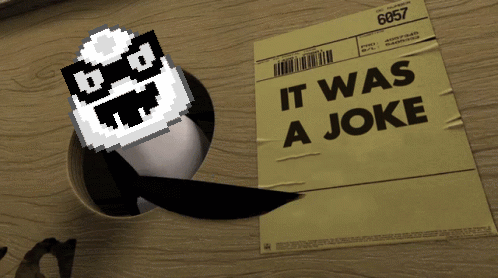 A Paper That Says It Was A Joke Next To A Penguin GIF