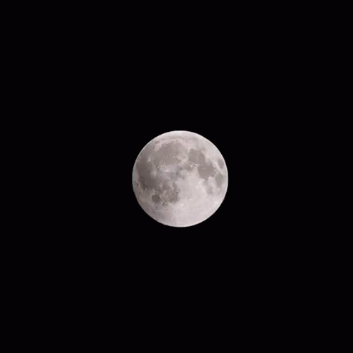 A Partial Eclipse Of The Moon Is Visible In The Dark GIF
