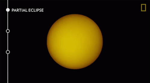 A Partial Eclipse Of The Sun Is Shown In A Graphic GIF
