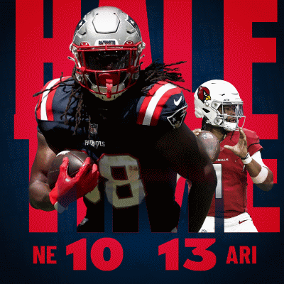 A Patriots Football Player Is Holding A Ball In His Hand GIF