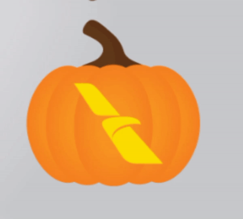 A Pattern Of Pumpkins With Lightning Bolts On Them On A Brown Background GIF