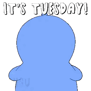a penguin eating a taco with the words " it 's tuesday " above it