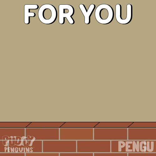 A Penguin Holding A Rose With The Words For You Behind Him GIF