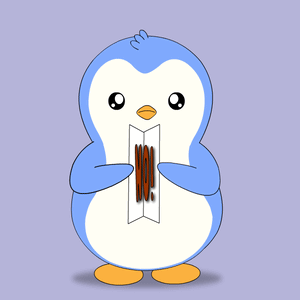 A Penguin Is Holding A Sign That Says " No " GIF