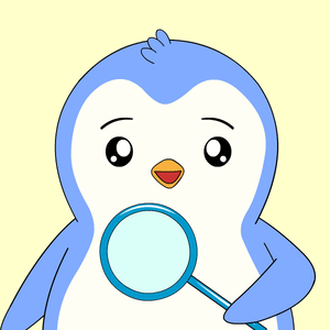 A Penguin Is Looking Through A Magnifying Glass At Something GIF