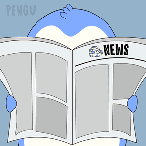 A Penguin Is Reading A Newspaper With The Word News On The Front GIF