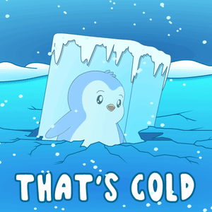 Penguin Sticking Head Out Of Ice It's Cold GIF