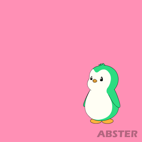 A Penguin Peeking Out Of A Pile Of Red Hearts With The Words Love You Written Above It GIF
