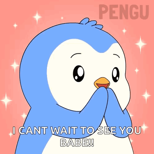 A Penguin Says " I Can T Wait To See You Babe " GIF