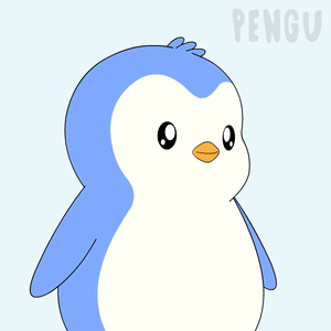 A Penguin Says Thank You With A Blue Background GIF