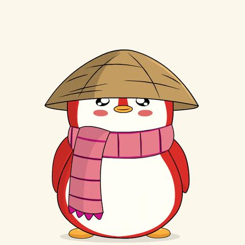 Penguin With Hat And Scarf Saying You Got This GIF