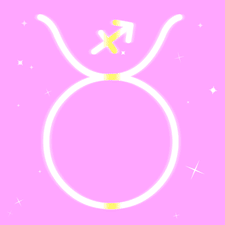 A Penguin Wearing A Viking Helmet And Sunglasses Is Surrounded By The Taurus Zodiac Sign GIF