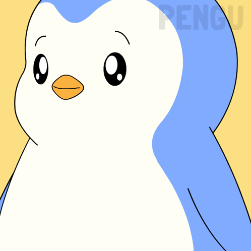A Penguin With Its Eyes Closed And The Words Of Course On The Bottom GIF