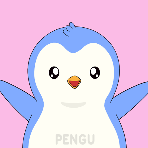 A Penguin With The Words I Love You Written On It GIF