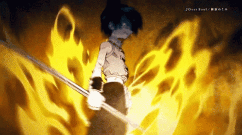 A Person Holding A Stick In Front Of A Fire GIF