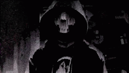 A Person In A Hooded Sweatshirt With A Grim Reaper On It GIF