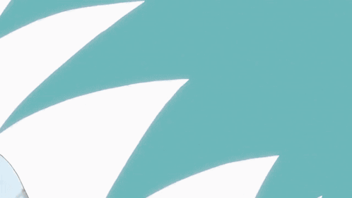 A Person In A Red Shirt Is Surrounded By A Blue And White Background GIF