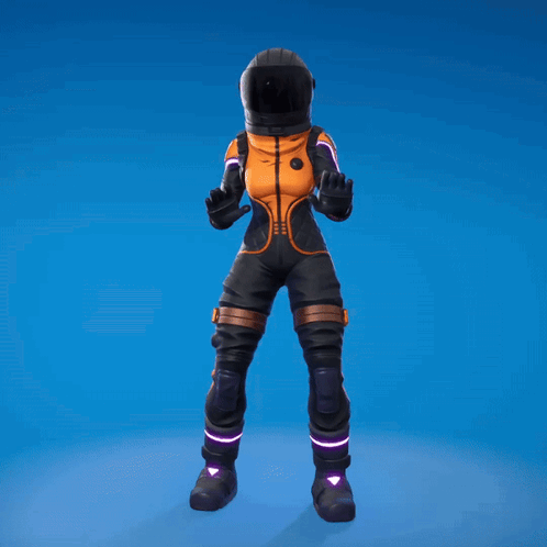 A Person In A Space Suit With A Helmet On Their Head GIF
