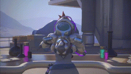 A Person In A Unicorn Costume Is Holding A Gun In A Game . GIF