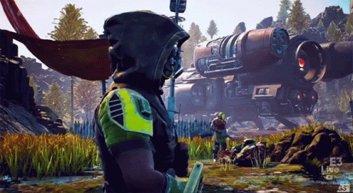 A Person In A Video Game With E3 Live Written On The Bottom Right GIF