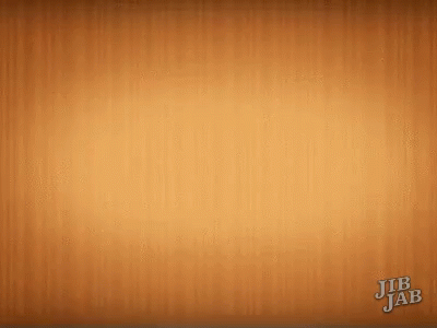 A Person Is Dancing In Front Of A Wooden Wall And The Words Jib Jab Are On The Bottom GIF