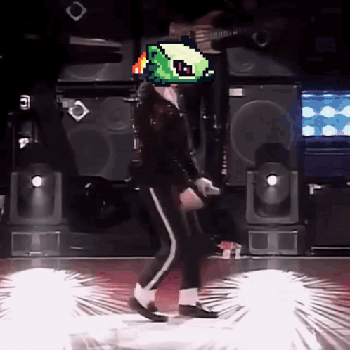 Person Dancing With Pixelated Head GIF