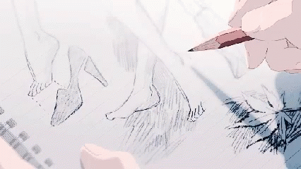A Person Is Drawing A Picture Of A Shoe With A Pencil . GIF