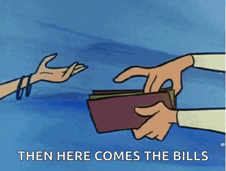 a person is handing another person a wallet full of money .