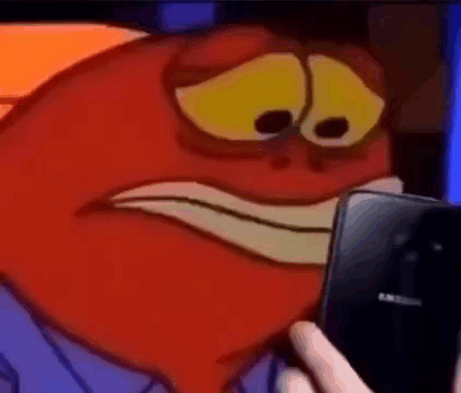 a person is holding a cell phone with a cartoon character on it .