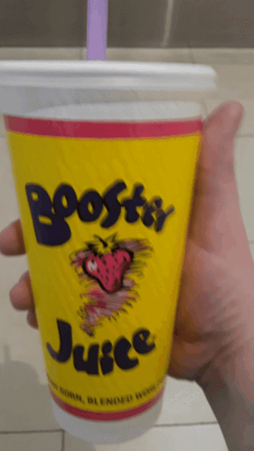Person Holding Boost Juice Cup GIF