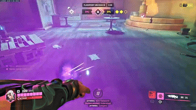 A Person Is Holding A Gun In A Video Game And The Number 10 Is On The Screen GIF