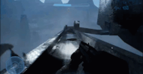 A Person Is Holding A Gun In A Video Game With The Number 5 On It GIF