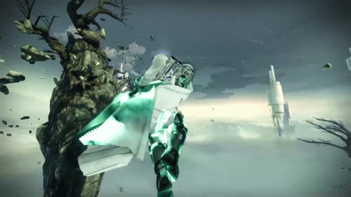 A Person Is Holding A Gun In A Video Game GIF