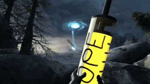 A Person Is Holding A Yellow Object That Says Off GIF