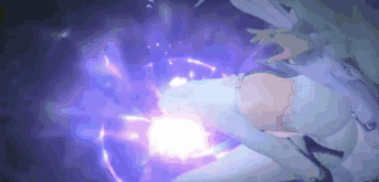 A Person Is Laying On A Bed With A Purple Light Coming Out Of Their Chest . GIF