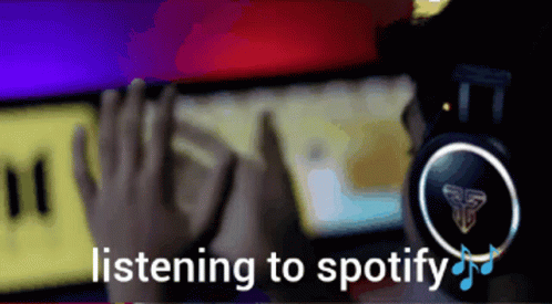 A Person Is Listening To Spotify While Playing A Video Game GIF